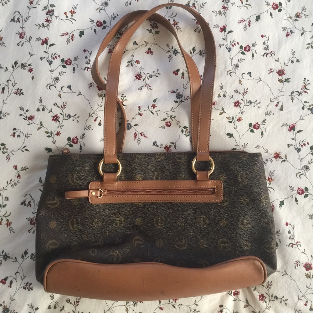 FAUX LV LEATHER AMERICA PURSE MEDIUM SIZE BROWN & TAN NEUTRAL